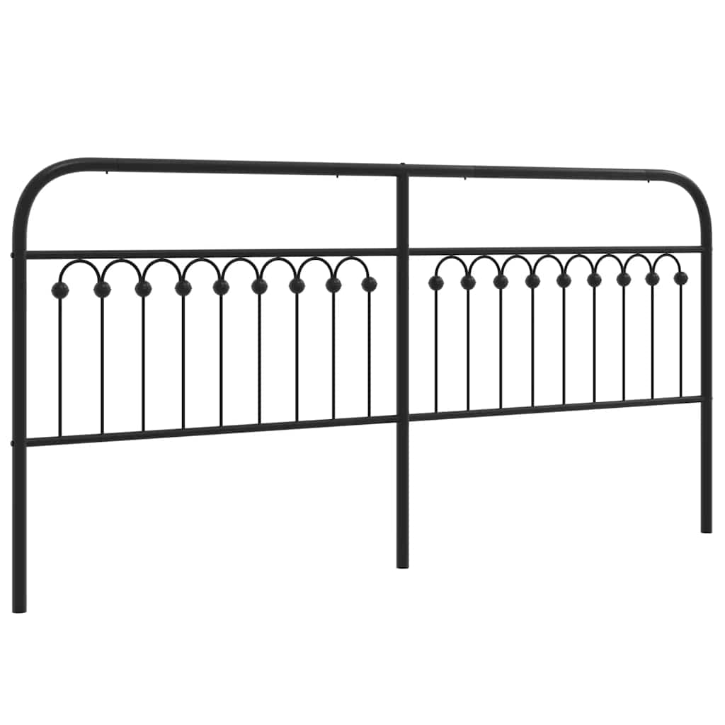 Metalno zamjensko uzglavlje crno 193 cm