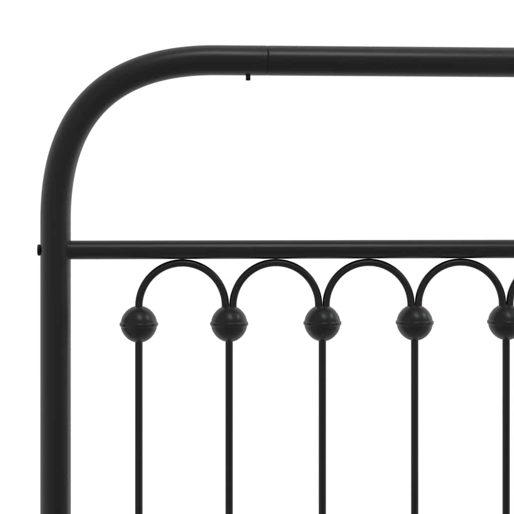 Metalno zamjensko uzglavlje crno 193 cm