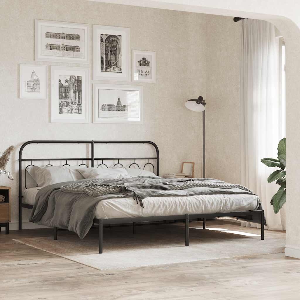 Metalno zamjensko uzglavlje crno 183 cm