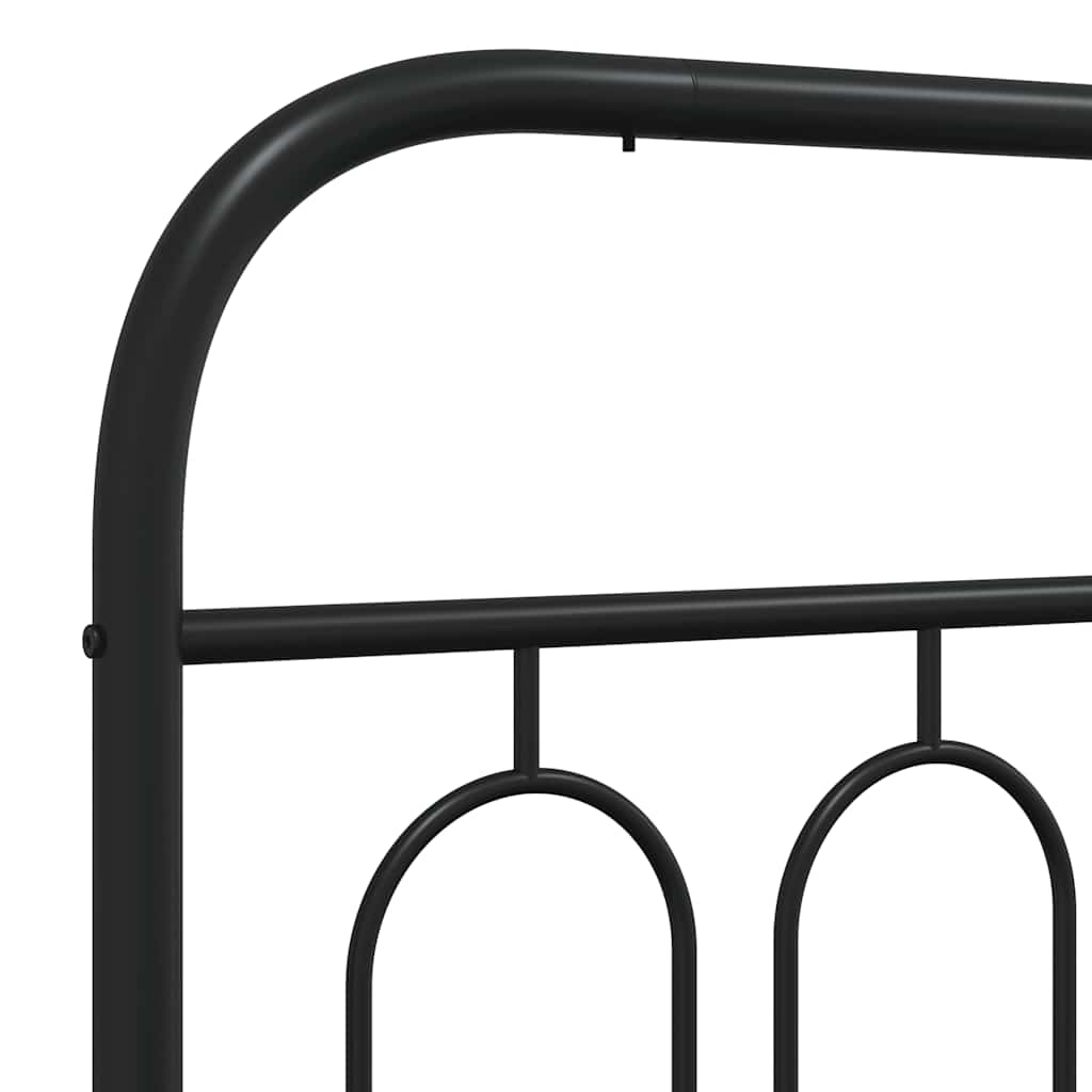 Metalno zamjensko uzglavlje crno 183 cm