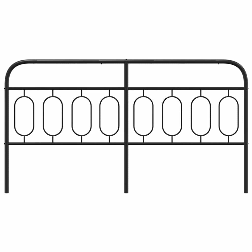 Metalno zamjensko uzglavlje crno 193 cm
