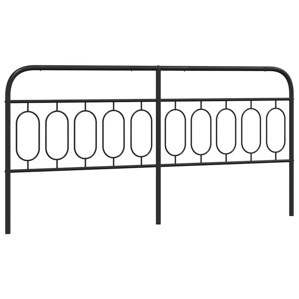 Metalno zamjensko uzglavlje crno 200 cm