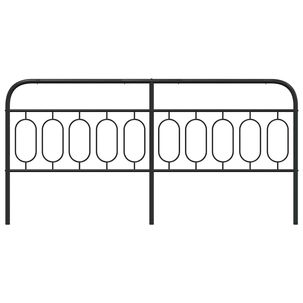 Metalno zamjensko uzglavlje crno 200 cm