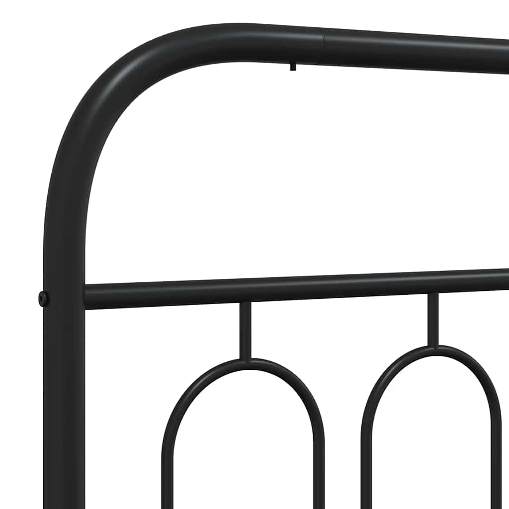 Metalno zamjensko uzglavlje crno 200 cm