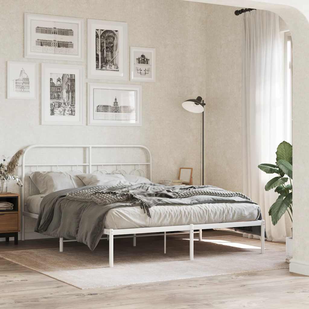 Metalno zamjensko uzglavlje bijelo 137 cm