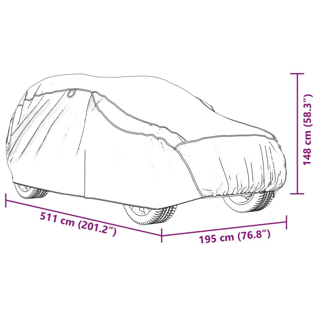 Automobilska navlaka za cijeli SUV protiv tuče XL sivo-srebrna