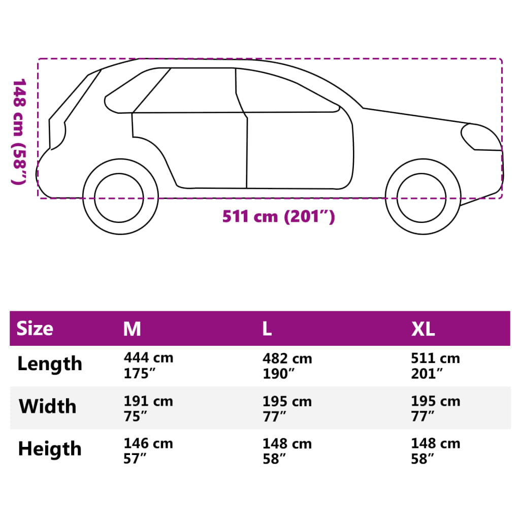 Automobilska navlaka za cijeli SUV protiv tuče XL sivo-srebrna