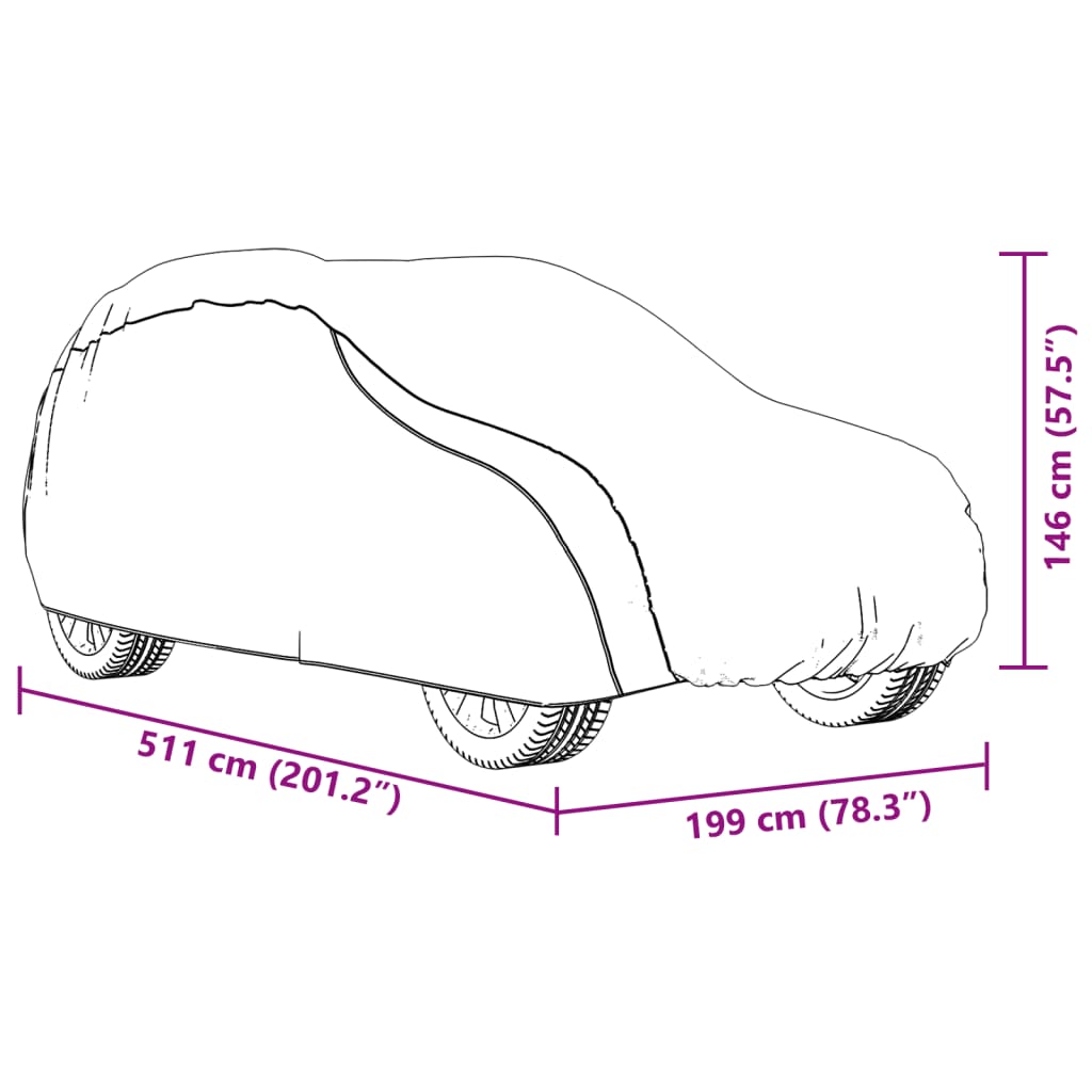 Automobilska navlaka za cijeli SUV s trakama srebrna XL PEVA