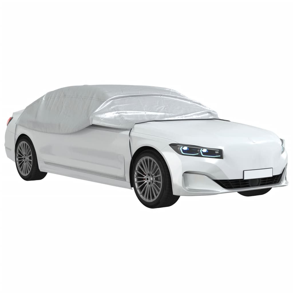 Navlaka za pola automobila s kukama srebrna XL PEVA