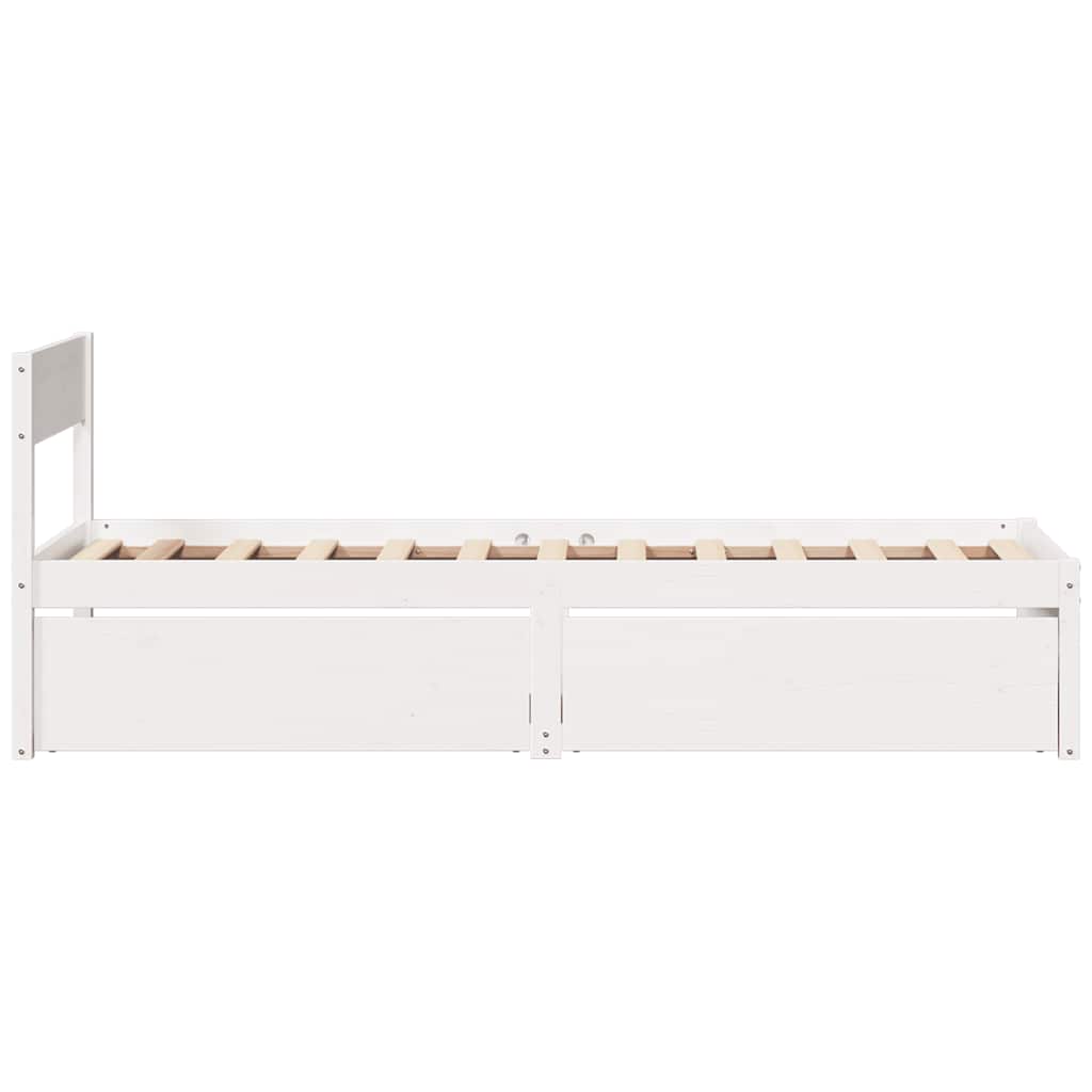 Okvir kreveta bez madraca bijeli 100x200 cm konstruirano drvo