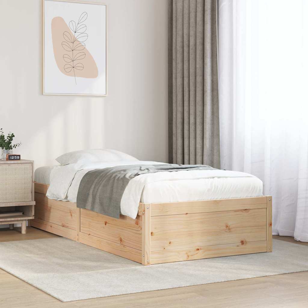 Okvir kreveta bez madraca 90 x 190 cm od masivne borovine