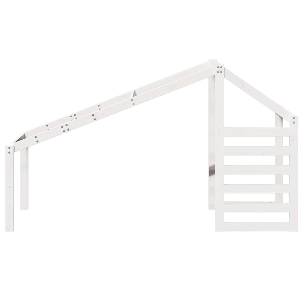 Krov za dječji krevet bijeli 188 x 97 x 113 cm masivna borovina