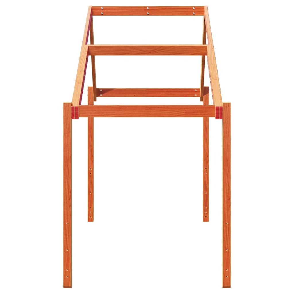 Krov za dječji krevet voštano smeđi 213x95,5x144,5 cm borovina