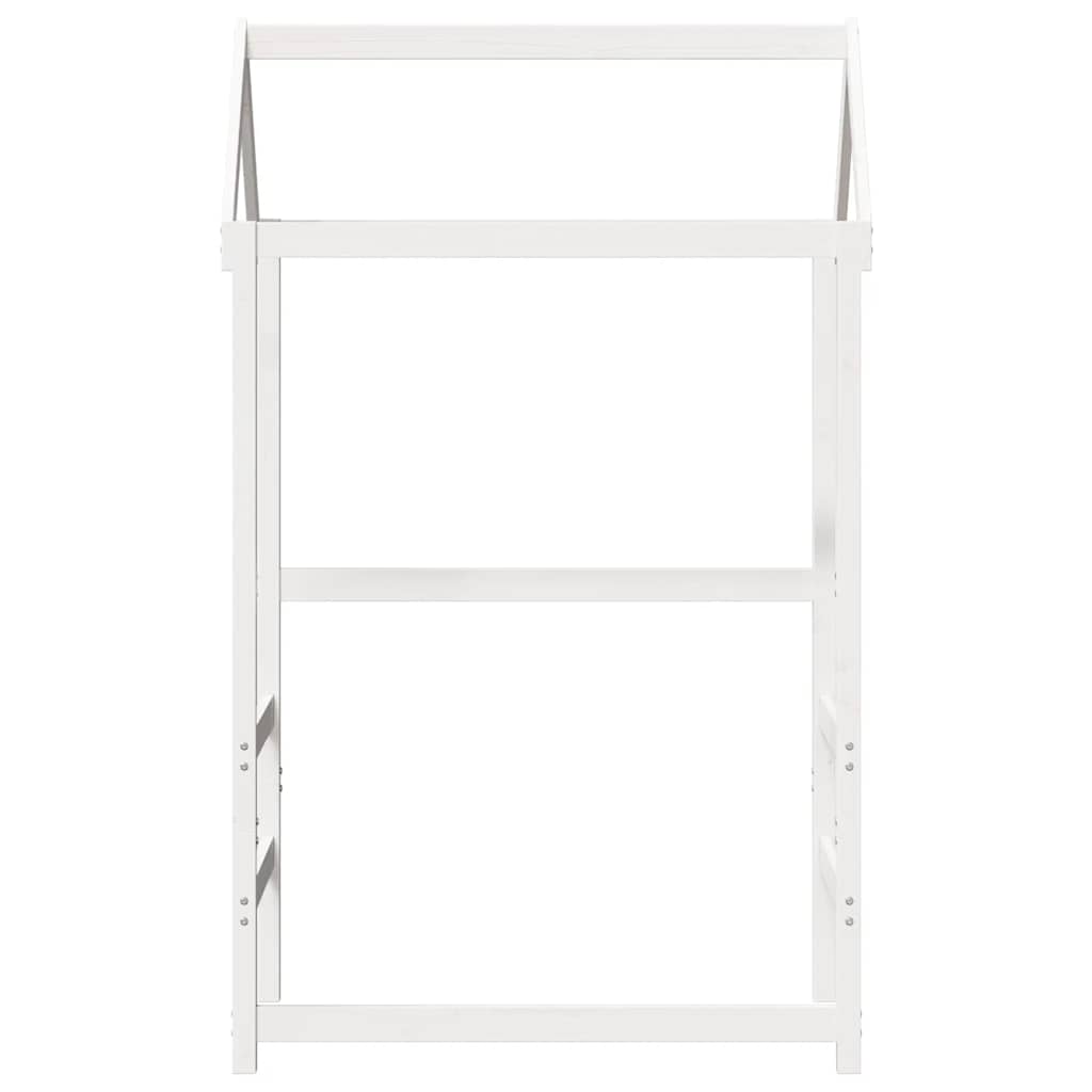 Krov za dječji krevet bijeli 118x70x176,5 cm masivna borovina