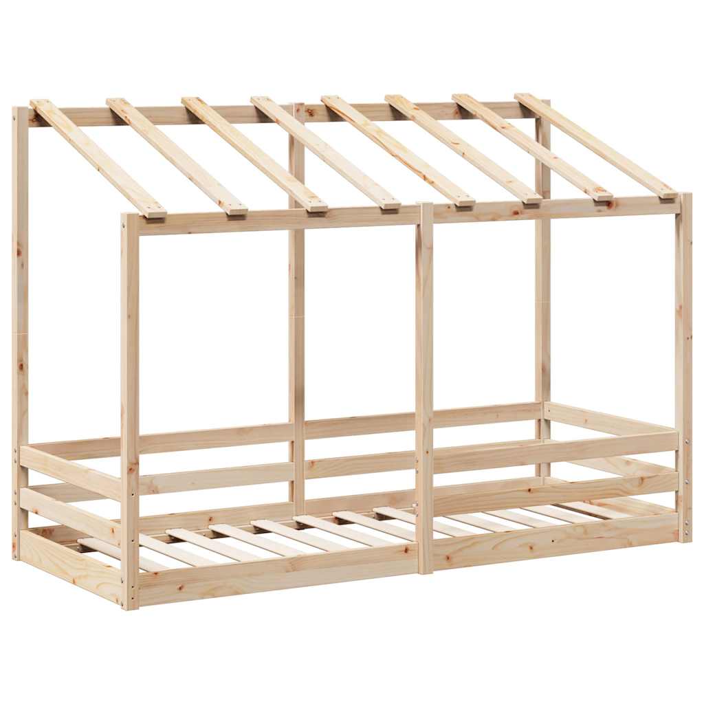 Dječji krevet s krovom 90 x 190 cm od masivne borovine