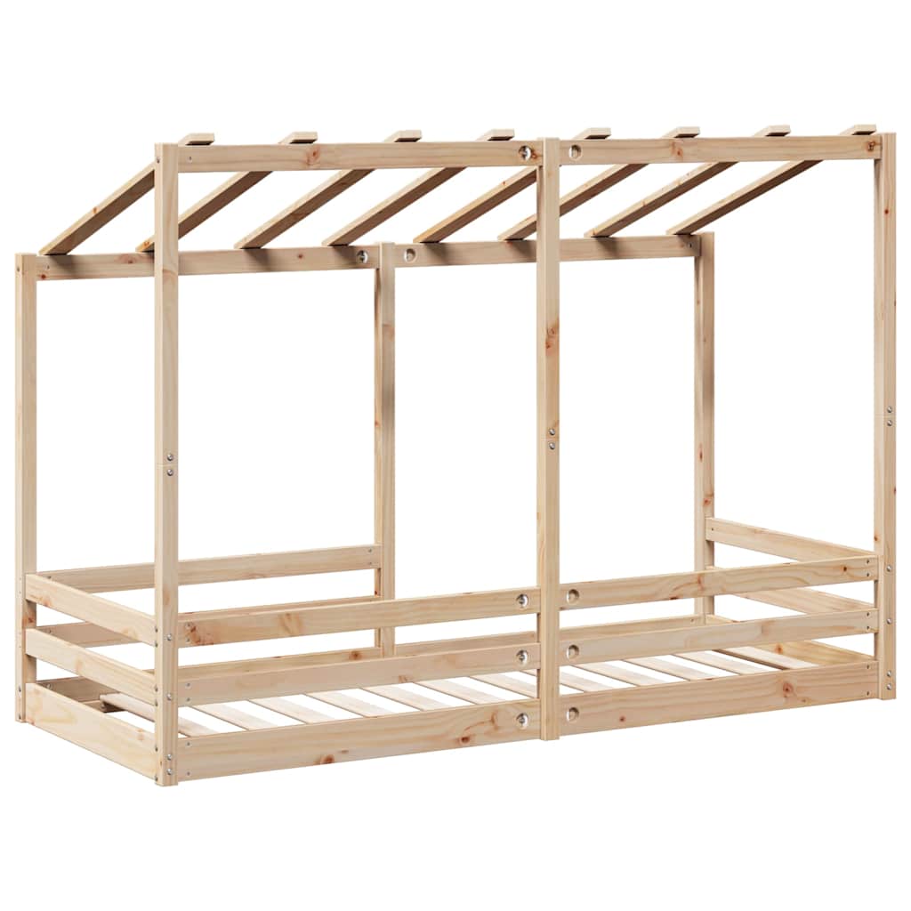 Dječji krevet s krovom 90 x 190 cm od masivne borovine