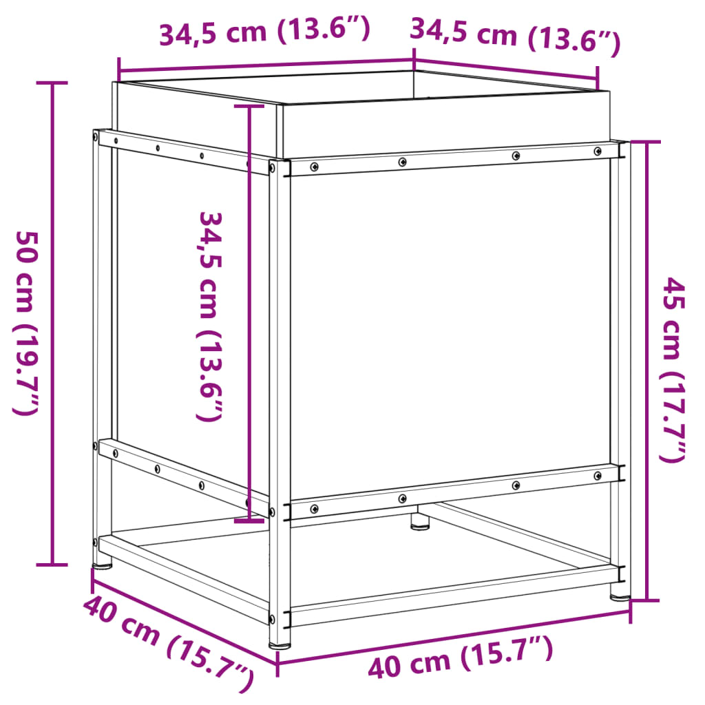Vrtna sadilica 40x40x50 cm od impregnirane borovine