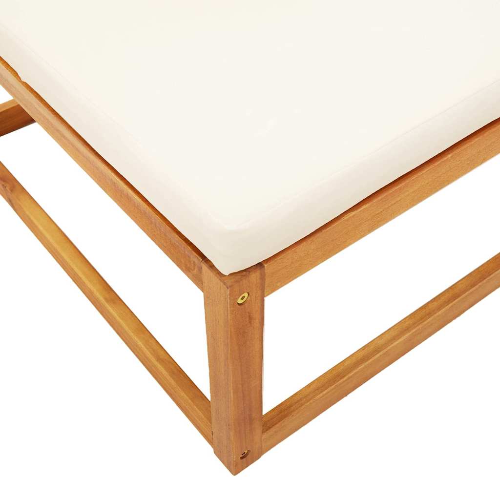 Vrtni tabure s jastukom 65x65x29 cm od masivnog drva bagrema