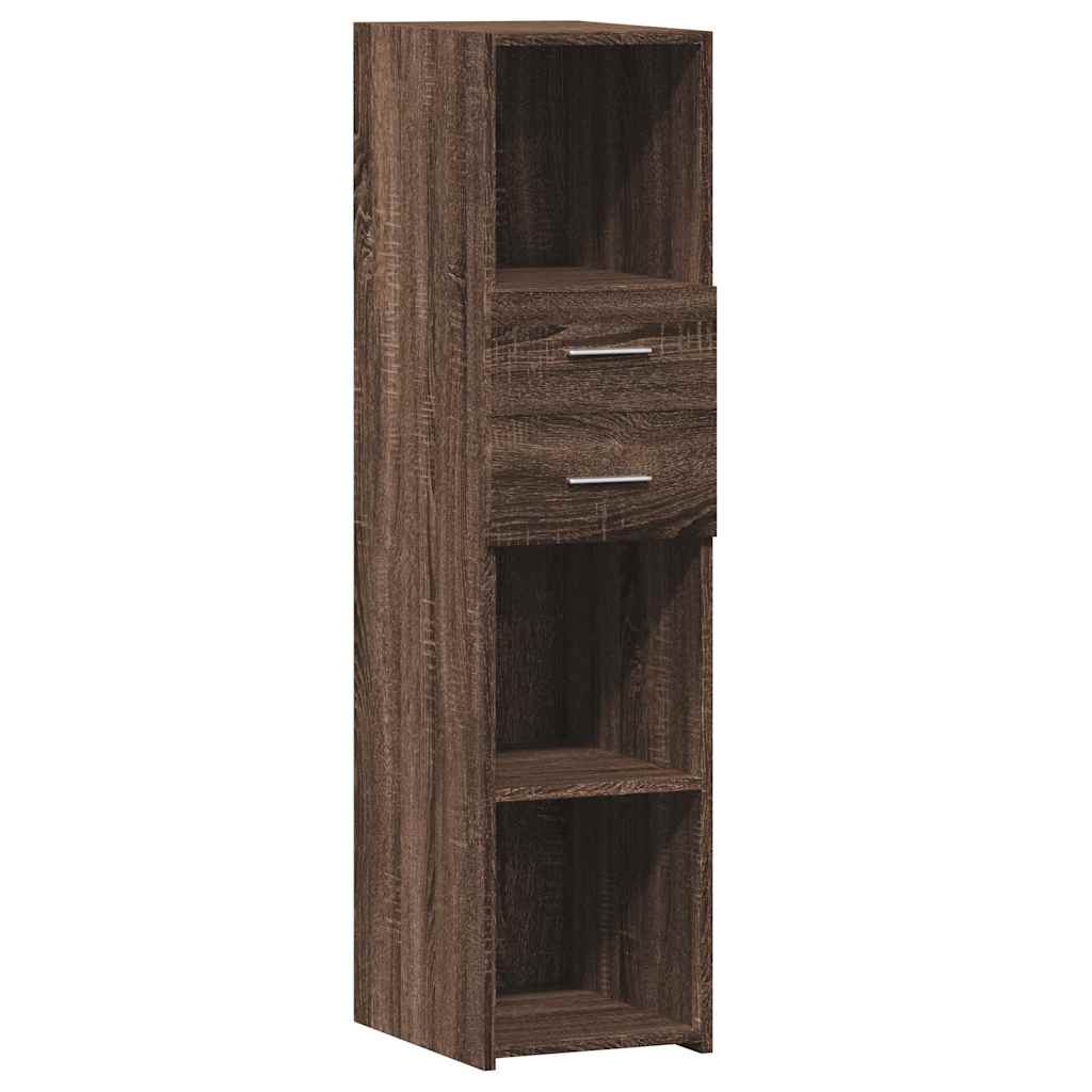 Visoka komoda boja hrasta 30 x 42,5 x 124 cm konstruirano drvo