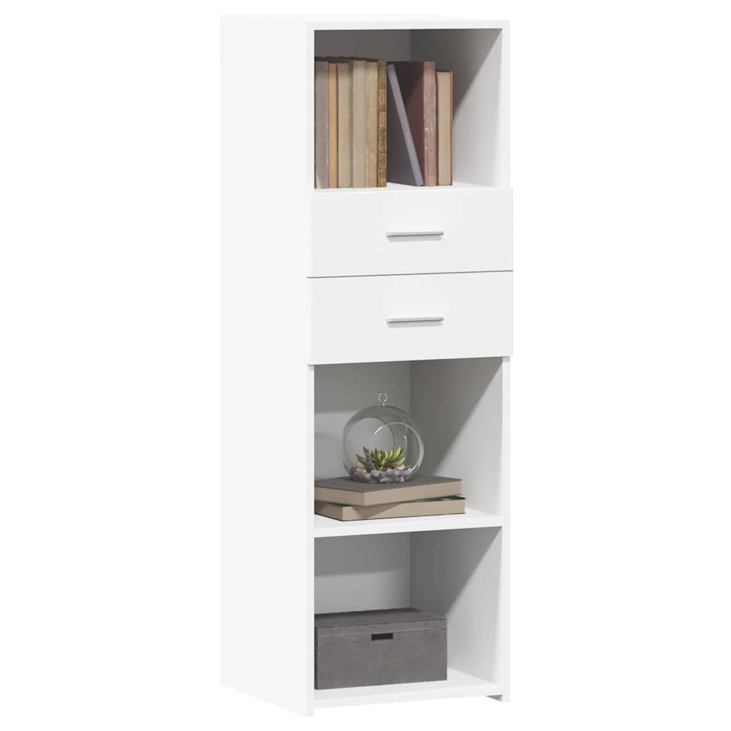 Visoka komoda bijela 40 x 42,5 x 124 cm od konstruiranog drva