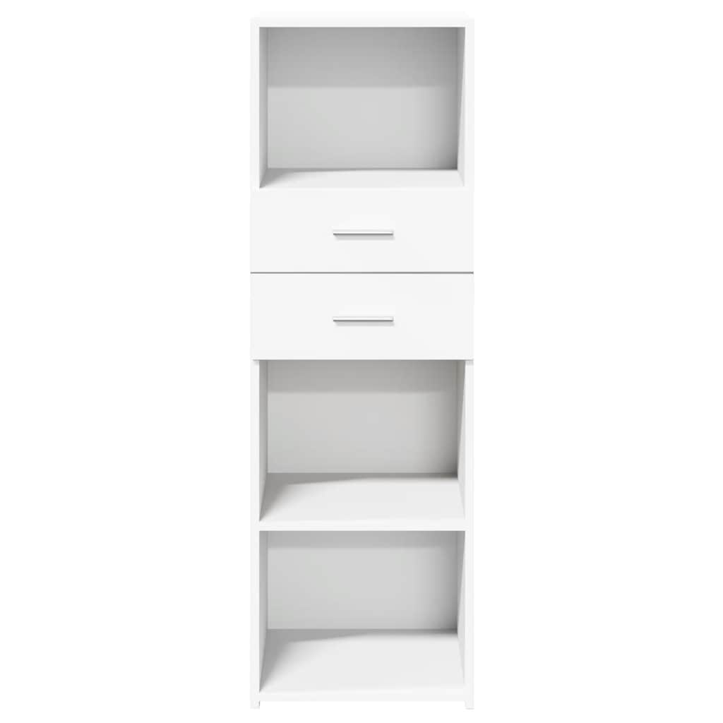 Visoka komoda bijela 40 x 42,5 x 124 cm od konstruiranog drva