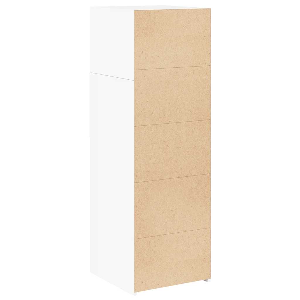 Visoka komoda bijela 40 x 42,5 x 124 cm od konstruiranog drva
