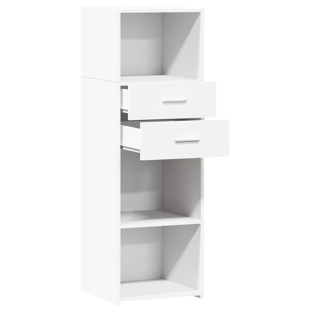 Visoka komoda bijela 40 x 42,5 x 124 cm od konstruiranog drva