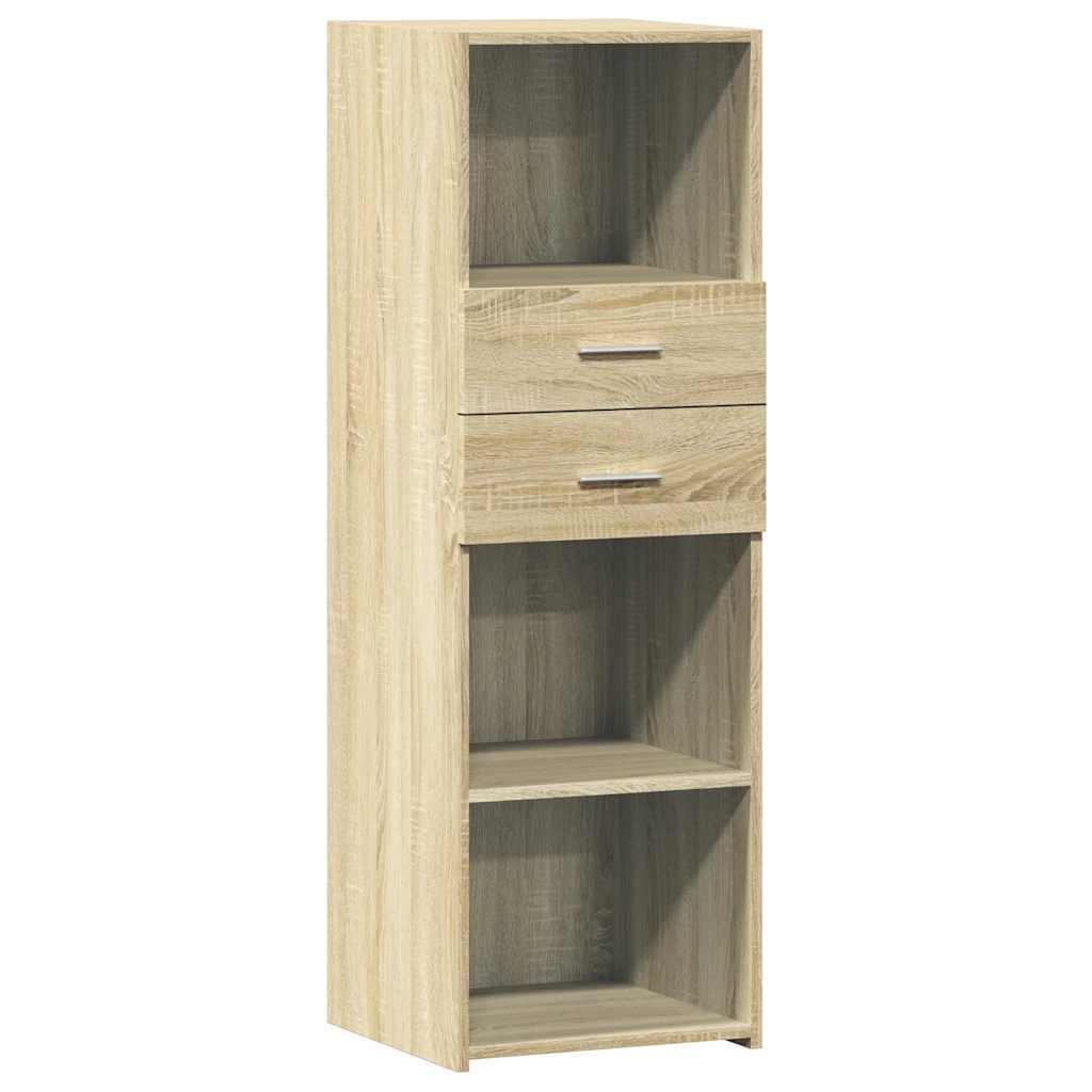 Visoka komoda boja hrasta 40 x 42,5 x 124 cm konstruirano drvo