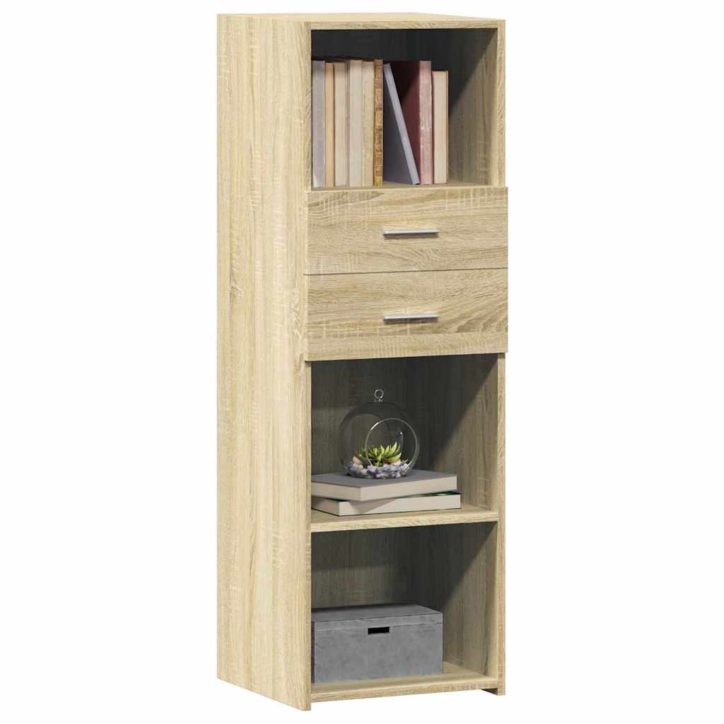 Visoka komoda boja hrasta 40 x 42,5 x 124 cm konstruirano drvo