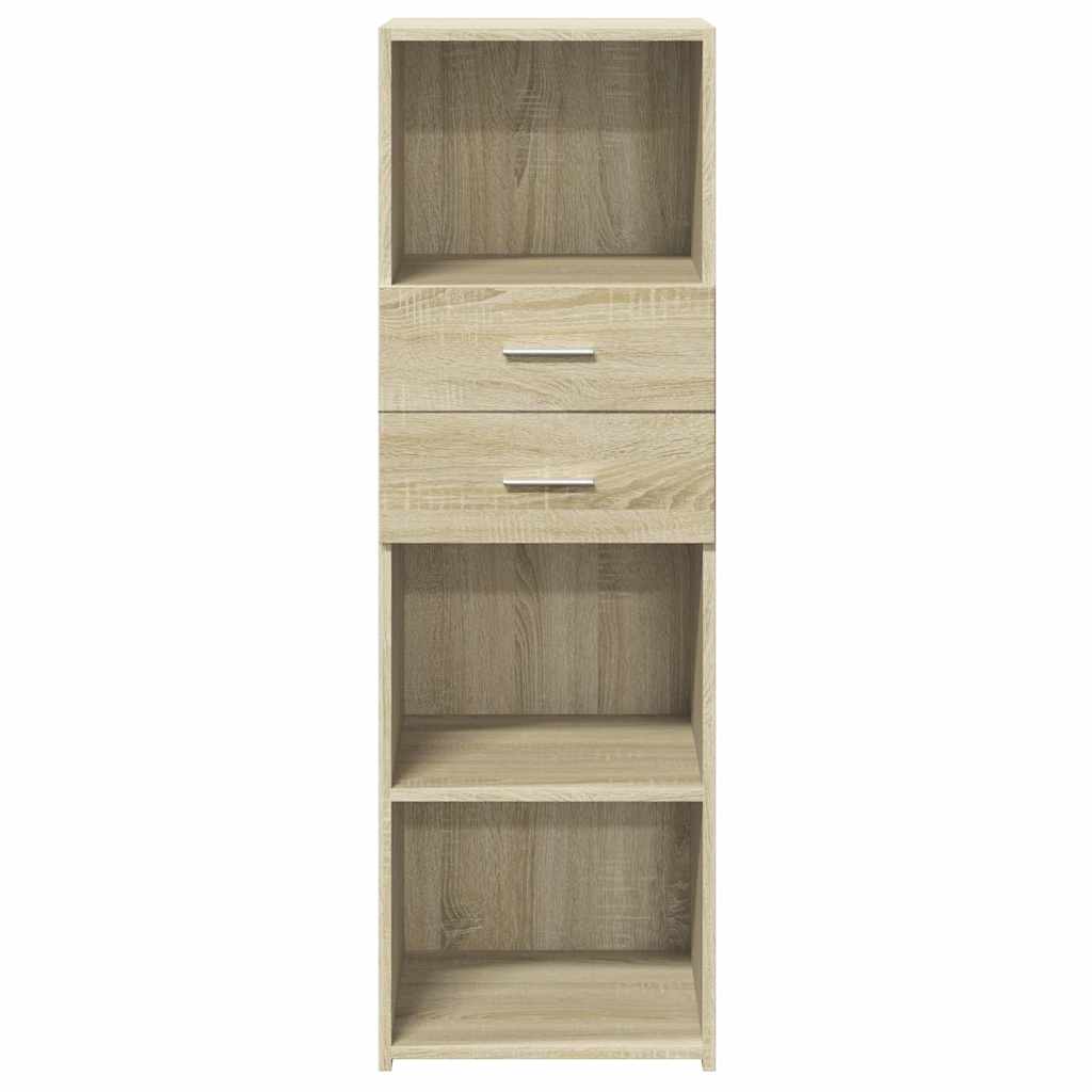 Visoka komoda boja hrasta 40 x 42,5 x 124 cm konstruirano drvo