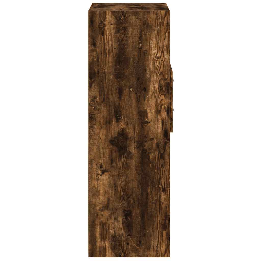 Visoka komoda boja hrasta 40 x 42,5 x 124 cm konstruirano drvo
