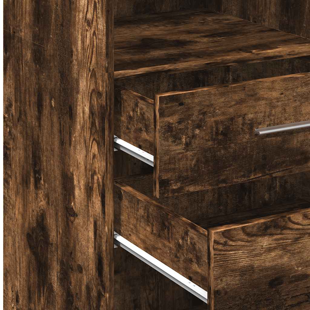 Visoka komoda boja hrasta 40 x 42,5 x 124 cm konstruirano drvo