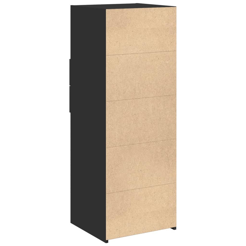 Visoka komoda crna 45 x 42,5 x 124 cm od konstruiranog drva