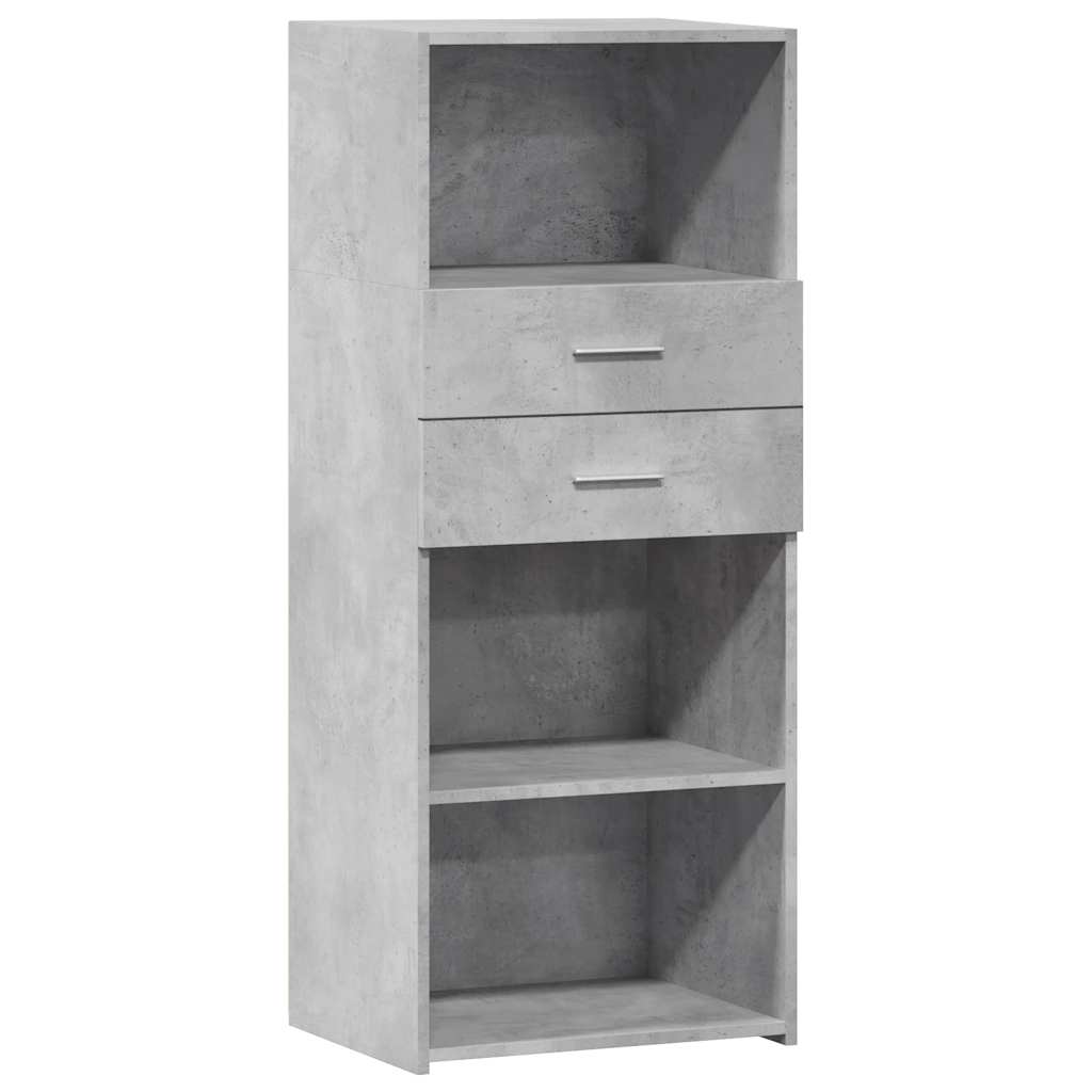 Visoka komoda boja betona 50 x 42,5 x 124 cm konstruirano drvo