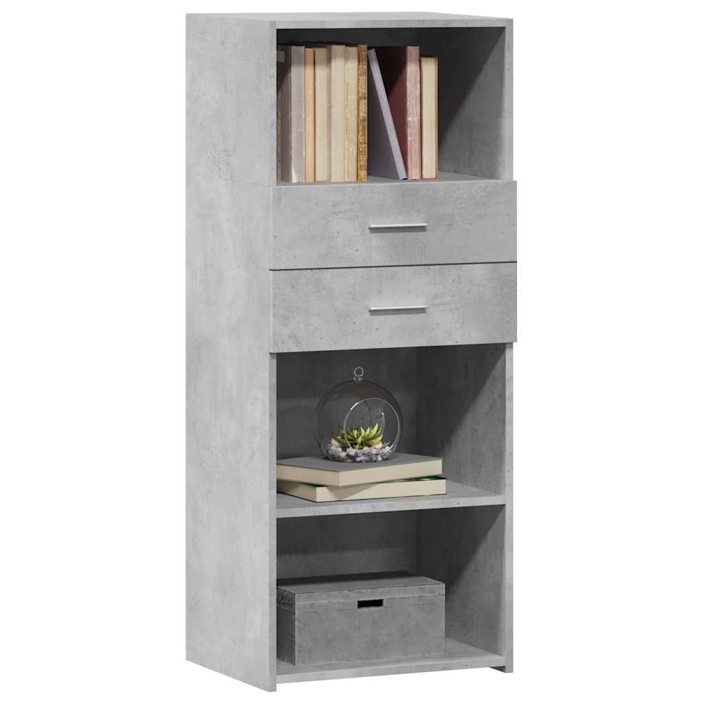 Visoka komoda boja betona 50 x 42,5 x 124 cm konstruirano drvo