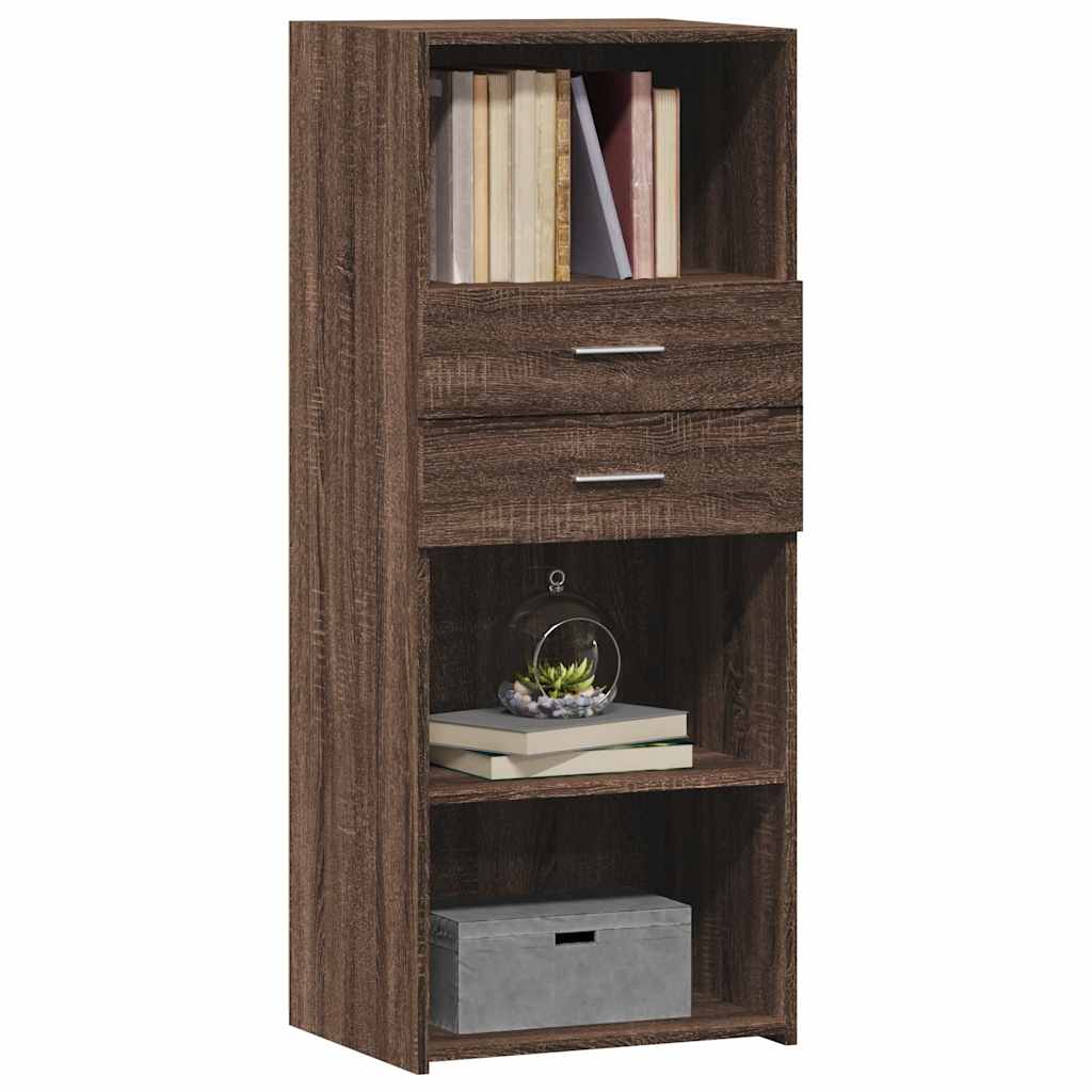 Visoka komoda boja hrasta 50 x 42,5 x 124 cm konstruirano drvo