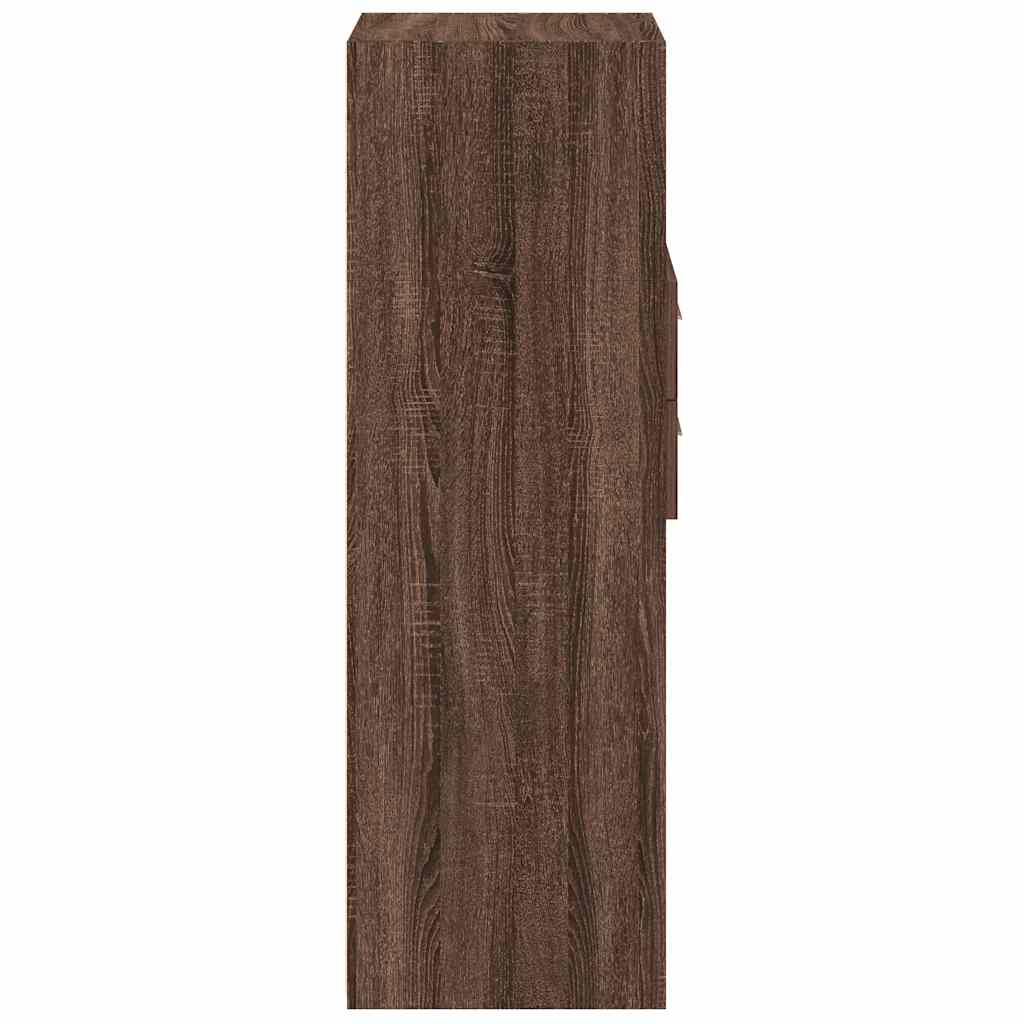 Visoka komoda boja hrasta 50 x 42,5 x 124 cm konstruirano drvo