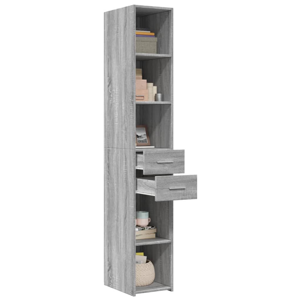 Visoka komoda boja hrasta 30x42,5x185 cm od konstruiranog drva