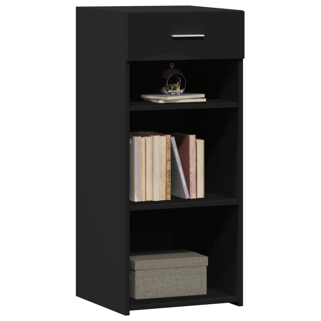 Komoda crna 40 x 42,5 x 93 cm od konstruiranog drva