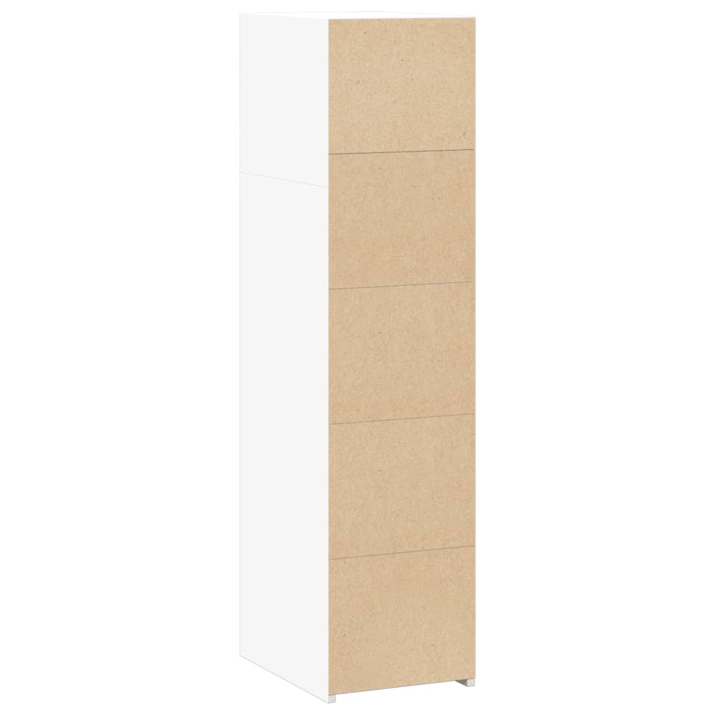 Visoka komoda bijela 30x41x124 cm od konstruiranog drva