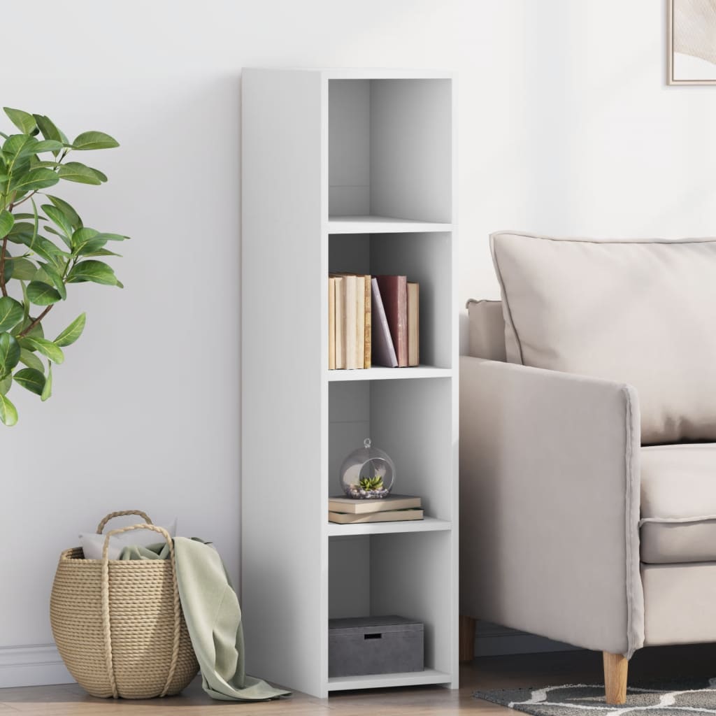 Visoka komoda bijela 30x41x124 cm od konstruiranog drva