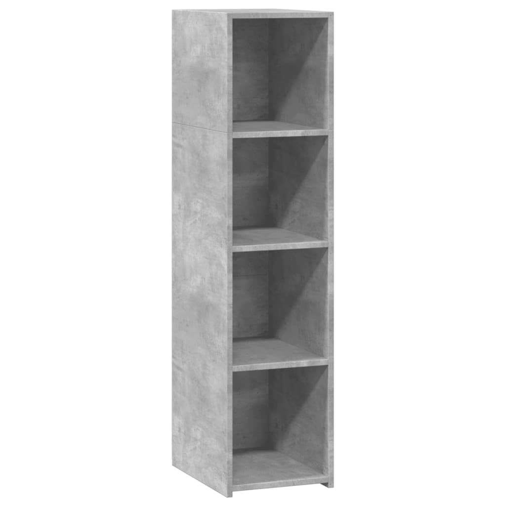 Visoka komoda siva betona 30x41x124 cm od konstruiranog drva