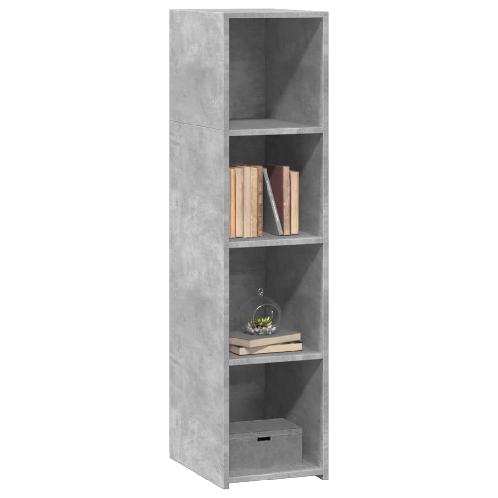Visoka komoda siva betona 30x41x124 cm od konstruiranog drva