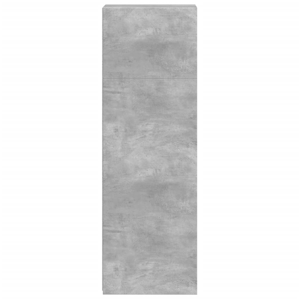 Visoka komoda siva betona 30x41x124 cm od konstruiranog drva