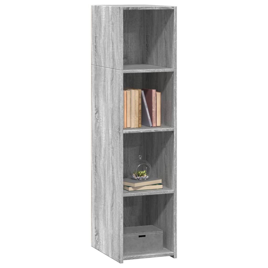 Visoka komoda siva sonome 30x41x124 cm od konstruiranog drva