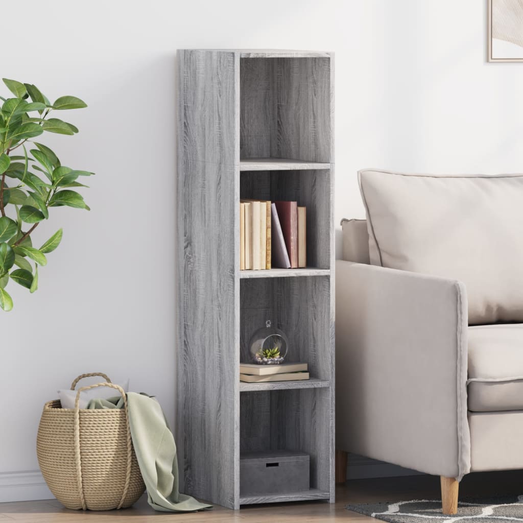 Visoka komoda siva sonome 30x41x124 cm od konstruiranog drva