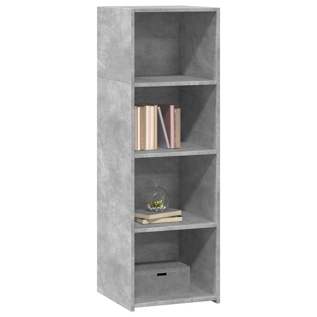 Visoka komoda siva betona 40x41x124 cm od konstruiranog drva