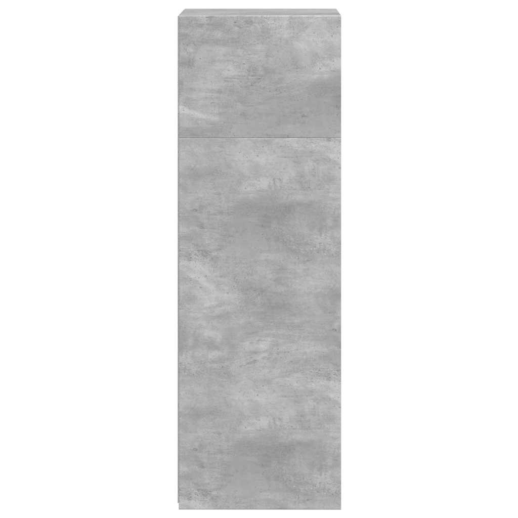 Visoka komoda siva betona 40x41x124 cm od konstruiranog drva