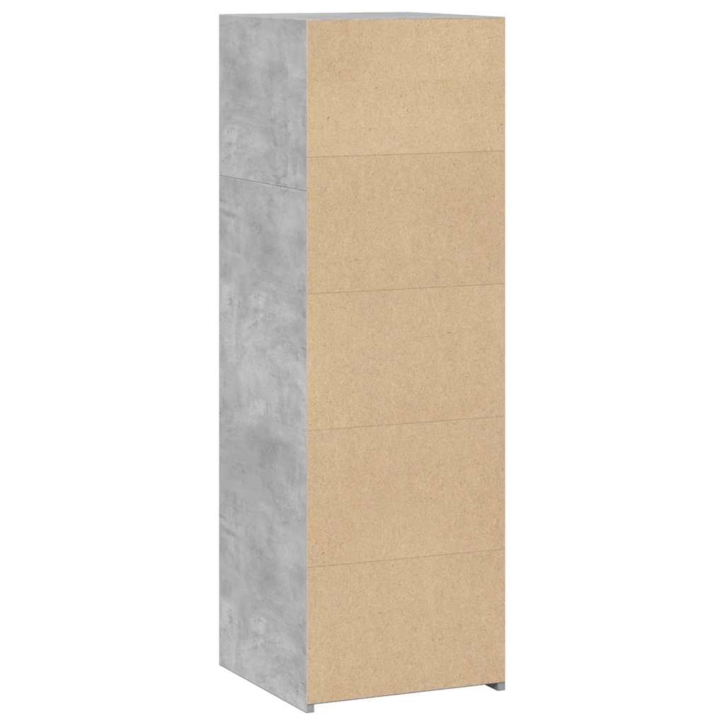 Visoka komoda siva betona 40x41x124 cm od konstruiranog drva
