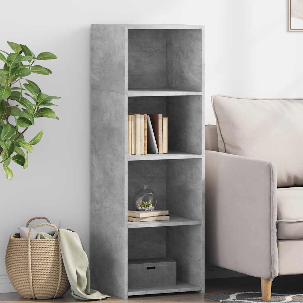 Visoka komoda siva betona 40x41x124 cm od konstruiranog drva